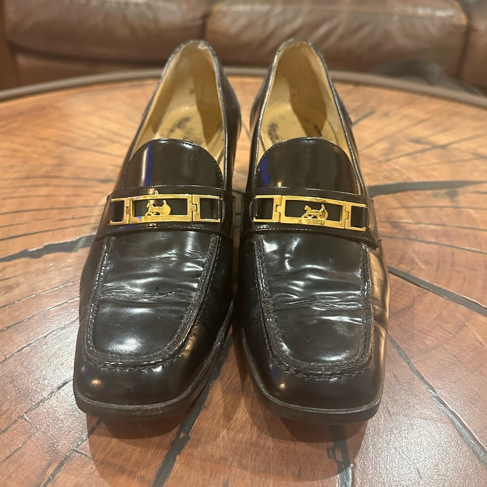 CELINE Black Leather Loafers - Picture 2 of 5